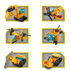 6 in 1 City Building Blocks Toy Set for Boys Aged 6 | 136pcs