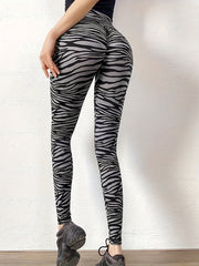 Leopard Print Skinny Leggings High Waist Stretchy Leggings