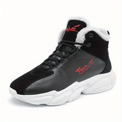 Men's Thermal Lace-Up Sneakers with Fuzzy Lining