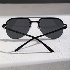 Rivet Aviator Sunglasses Metal Frame UV400
