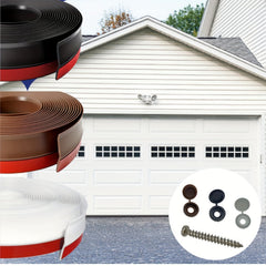 Garage Door Seal Strip 6M Brown Adhesive Rubber Weather Stripping Replacement