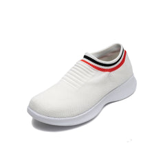 Women's Breathable Knit Sneakers Low Top Platform Shoes