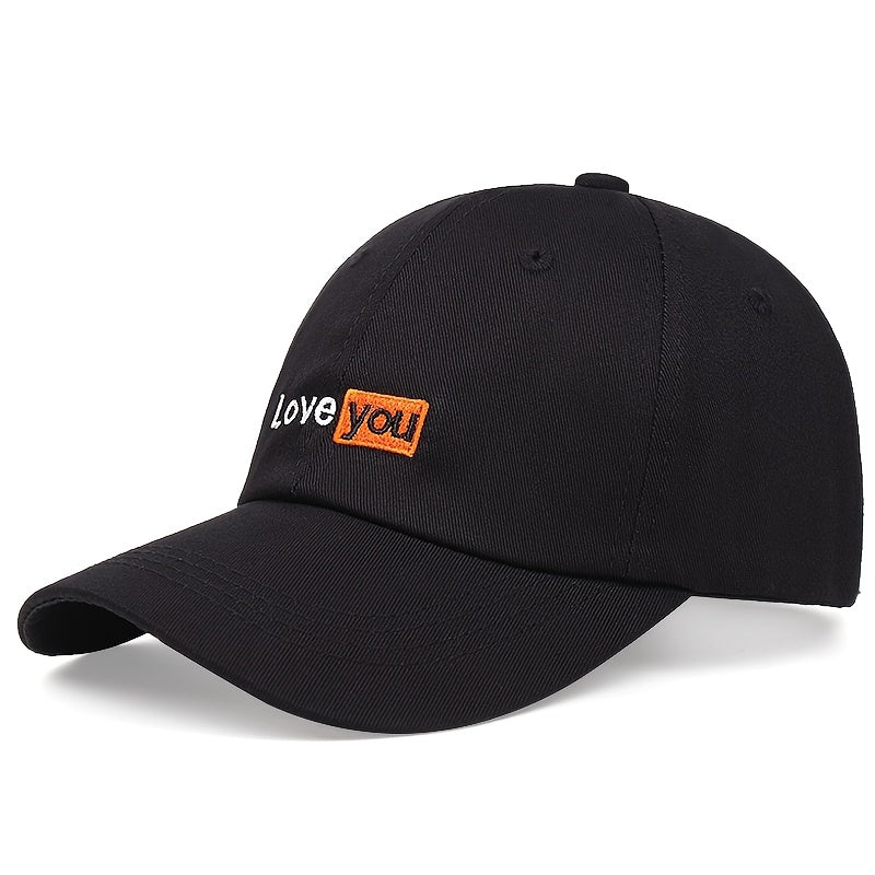 LOVE YOU Casual Anime Cartoon Embroidered Baseball Cap