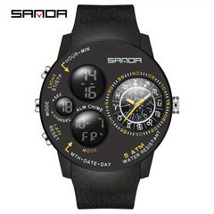 SANDA Large Dial Boy's Watch Waterproof Sports Watch