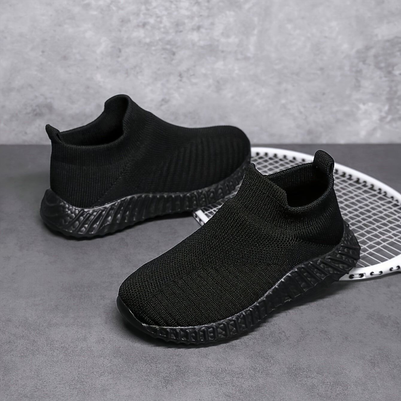 Girl's Breathable Slip On Sock Shoes Soft Sole Sneakers For Kids