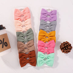 10pcs Bow Hair Clip Ponytail Clip for Baby Girls