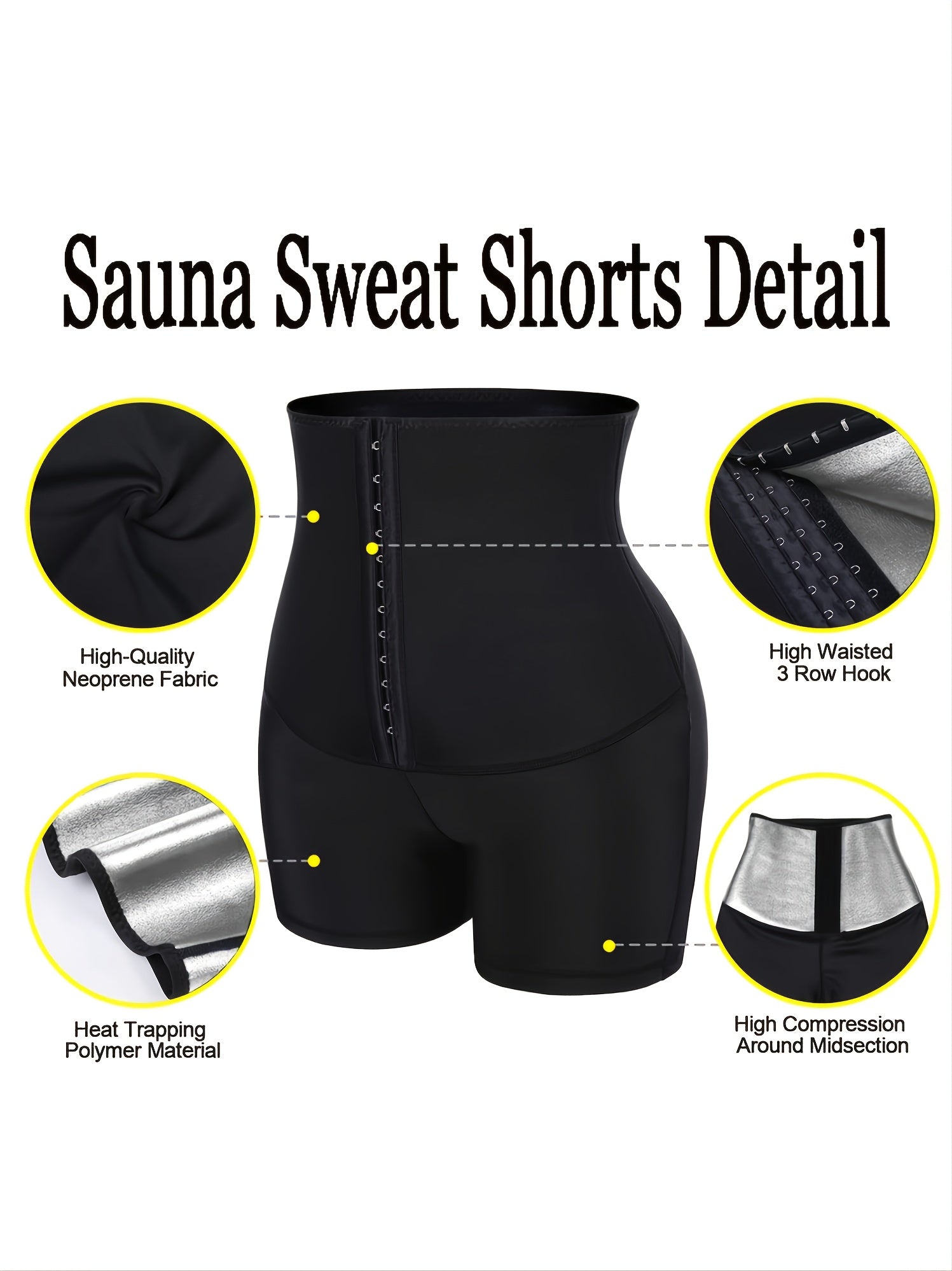 Slimming Neoprene High Waist Shorts - Sweat Sauna Effect
