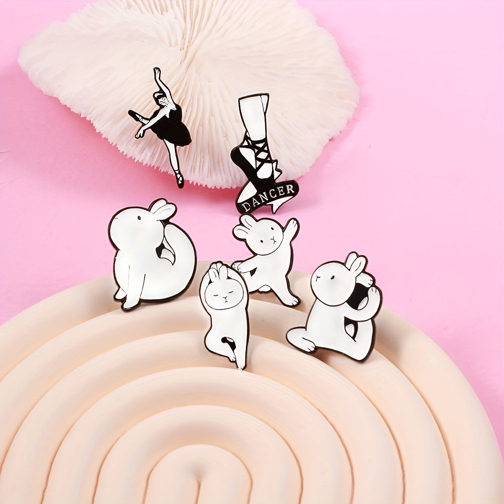 Bunny Ballet Dancer Pin for Girls