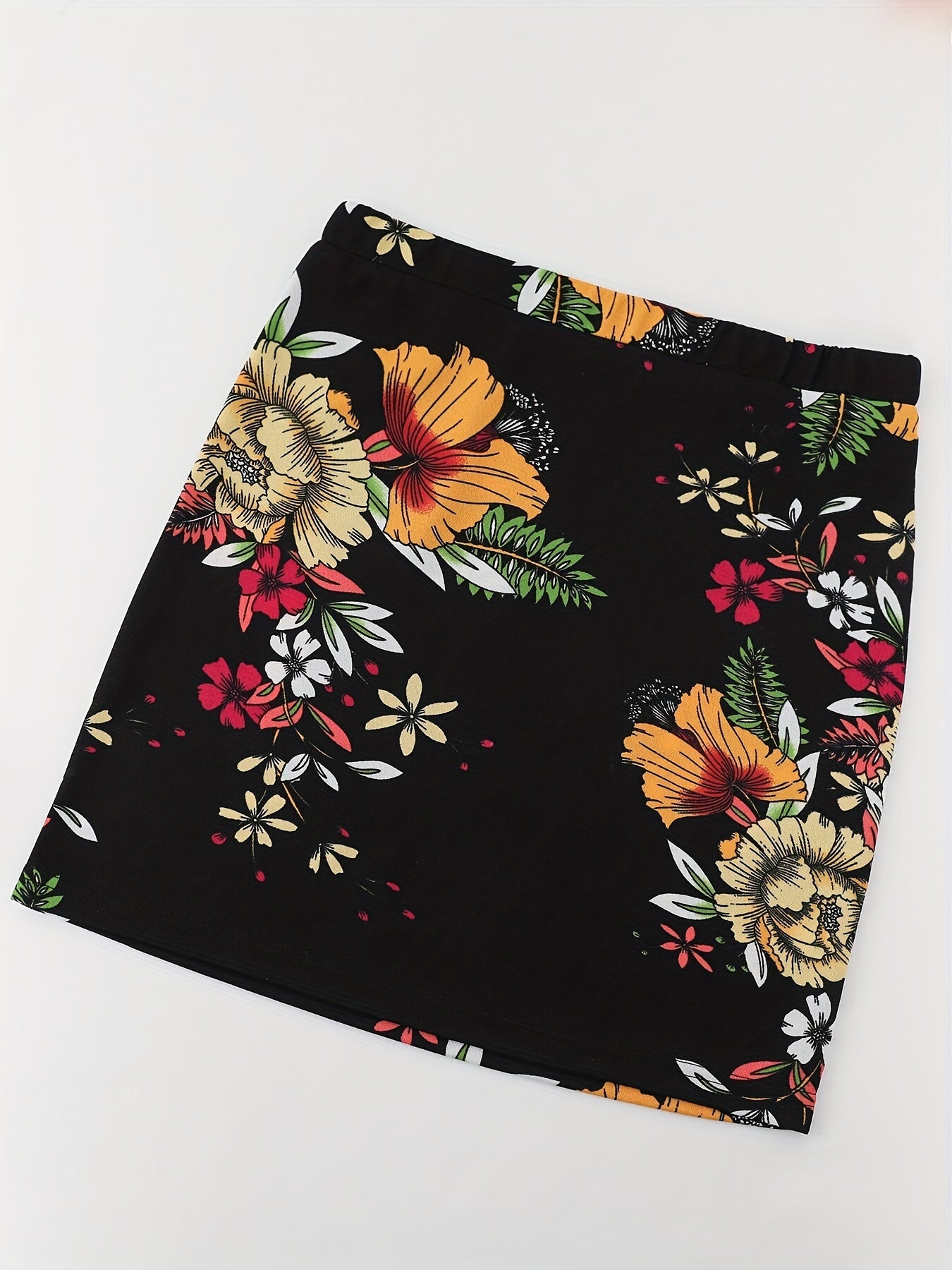 Floral Print Two Piece Set Cami Top & Hip Skirt Outfit