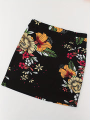 Floral Print Two Piece Set Cami Top & Hip Skirt Outfit