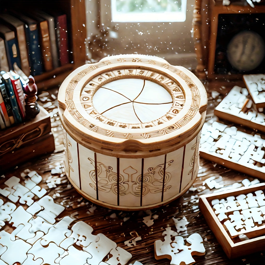 DIY Wooden Puzzle Box 3D Mechanical Model Kit Brain Teaser Toy