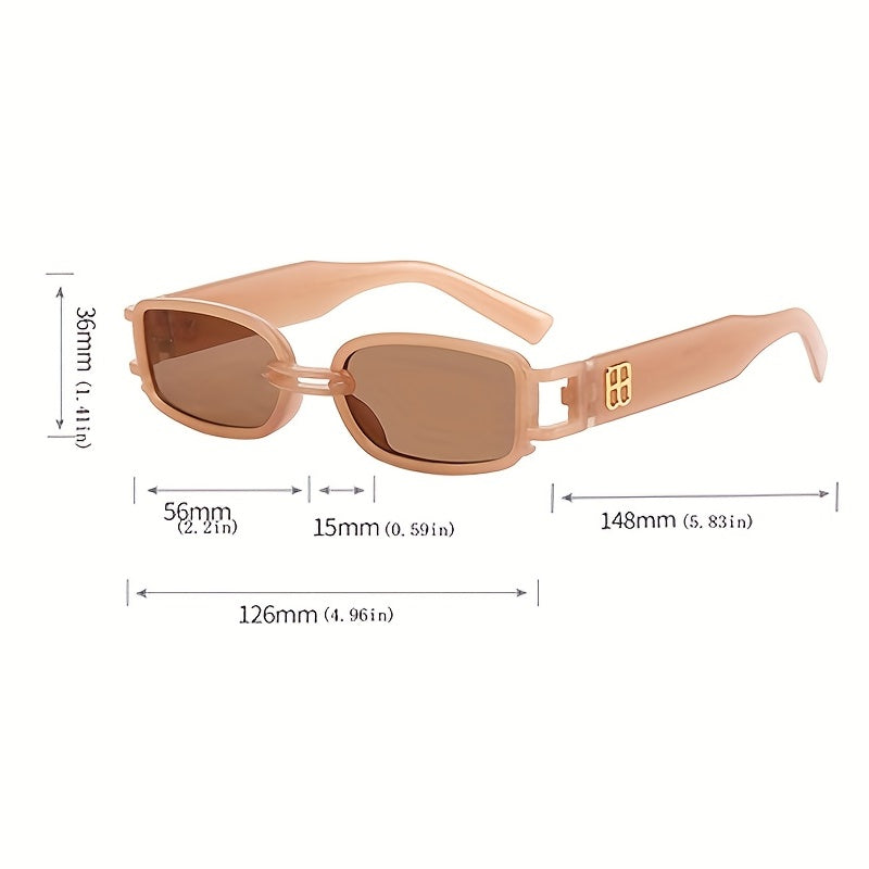 Square Frame Sunglasses Tinted Wrap Around Glasses UV400