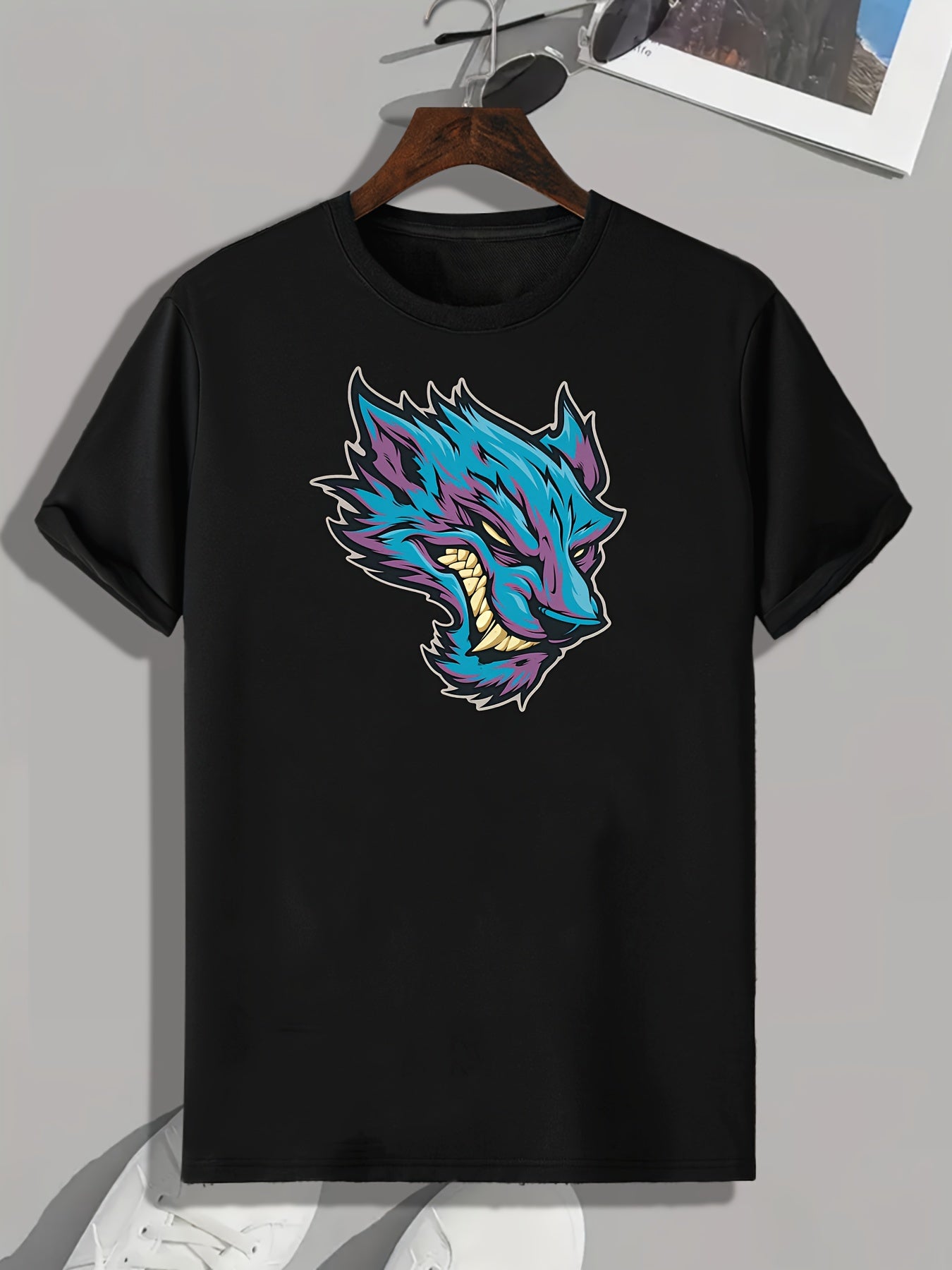 Men's Animal Print Comfy T-Shirt for Outdoor Summer
