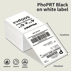 500 Thermal Label Paper Labels 10x15 Permanent Adhesive