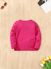 Girls Cartoon Embroidery Long Sleeve T Shirt Top