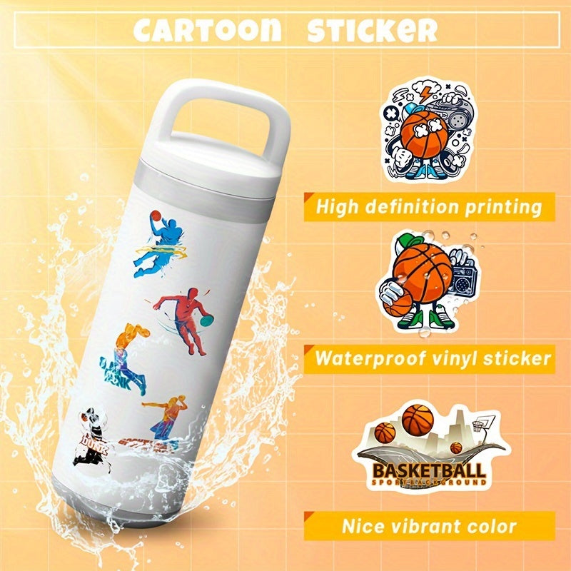 50pcs Graffiti Basketball Stickers for Luggage, Computer, Notebook & More
