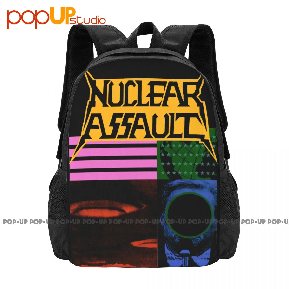 1991 Nuclear Assault Tour Backpack Large Capacity Print Beach Bag