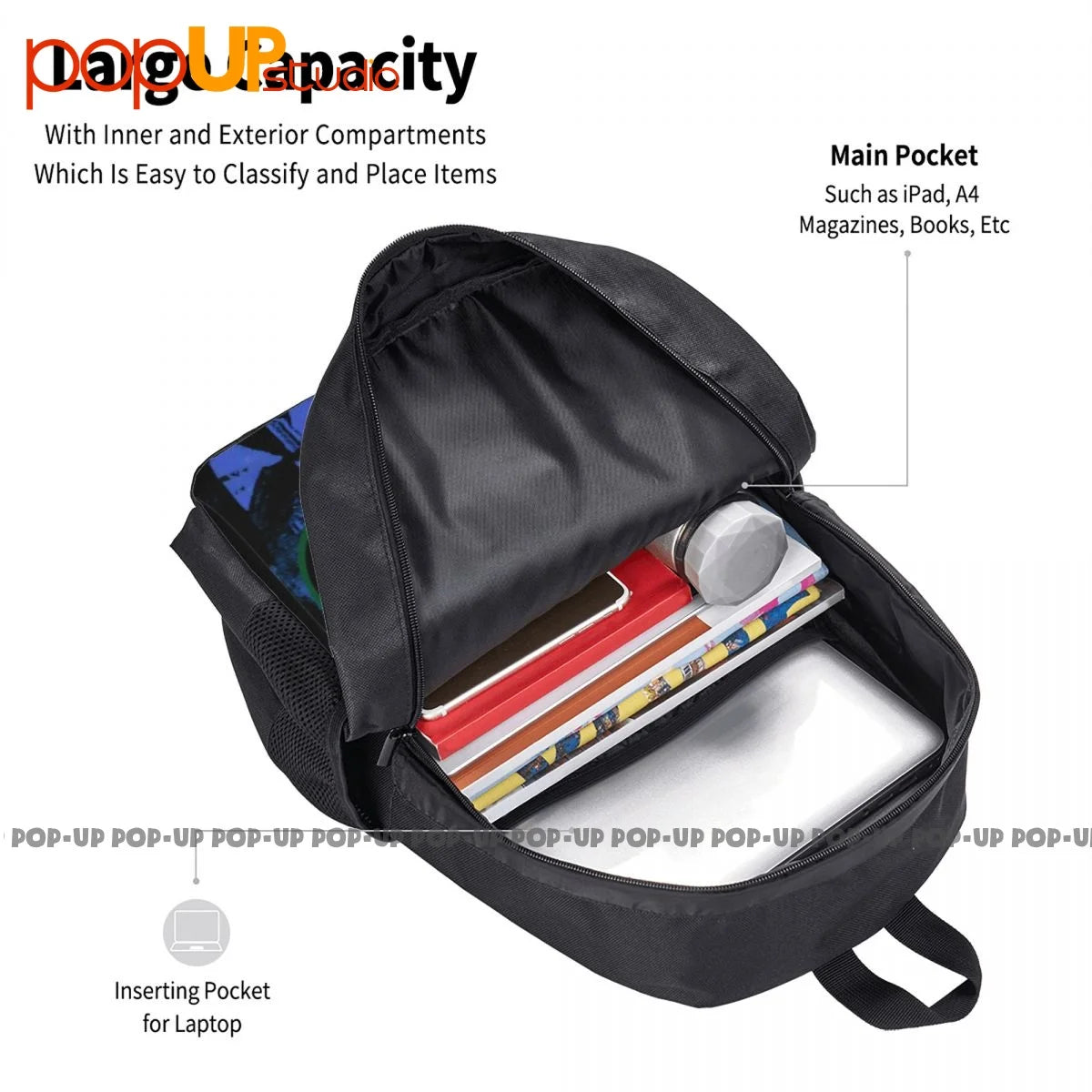 1991 Nuclear Assault Tour Backpack Large Capacity Print Beach Bag