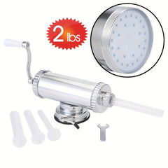2LBS Sausage Stuffer Machine with Silicone Piston and 4 Filling Nozzles