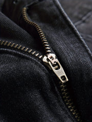 Ripped Cotton Slim Fit Stretch Jeans Mens Denim Pants