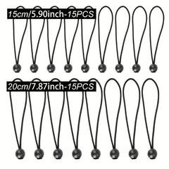 30pcs Ball Bungee Tarpaulin Tensioner for Tents with Ball Cord