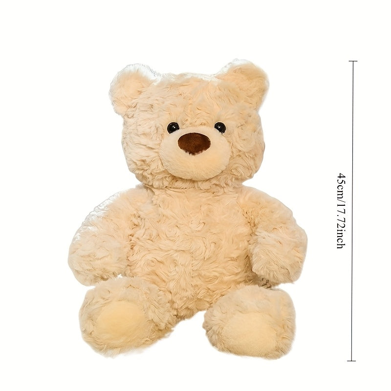 17 72in Plush Teddy Bear Soft Beige Curly Fluffy Fur Lovely Look