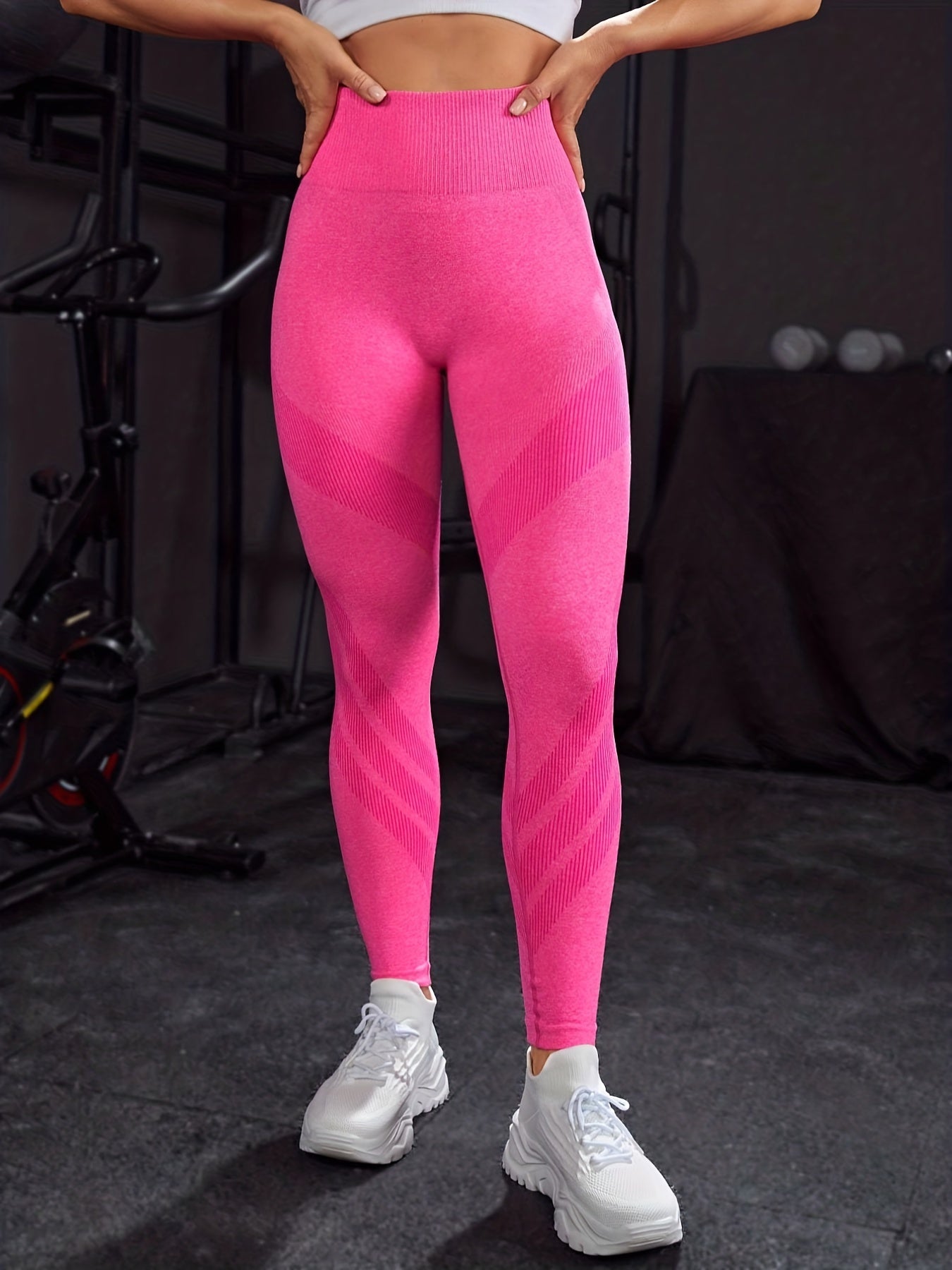 High Waist Solid Yoga Leggings Fitness Tight Pants