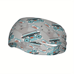 Men's Non Slip Grip Teal Headband for Gym & Running