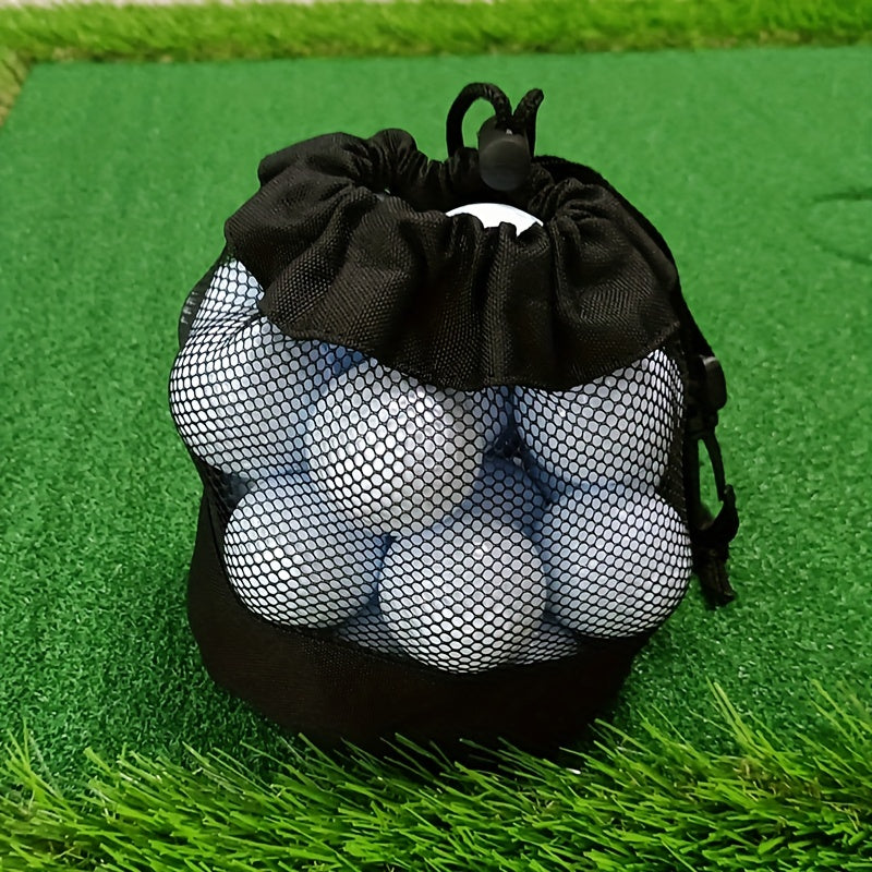 Mesh Drawstring Bag for Golf & Tennis Balls Storage