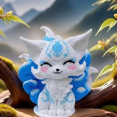 Large Nine Tailed Fox Building Blocks Gift Party Game Office Home Decor DIY