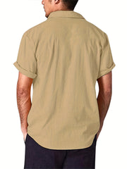 Men's Short Sleeve Casual Shirt for Summer Vacation Resort