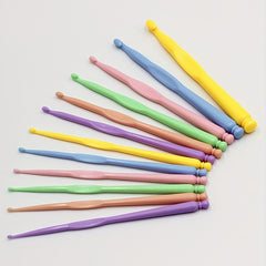 12pcs Colorful Ergonomic Crochet Hooks Set 2.0-10.0 Mm DIY Yarn Craft