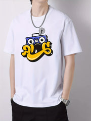 Men's Radio Pattern Crew Neck T-Shirt