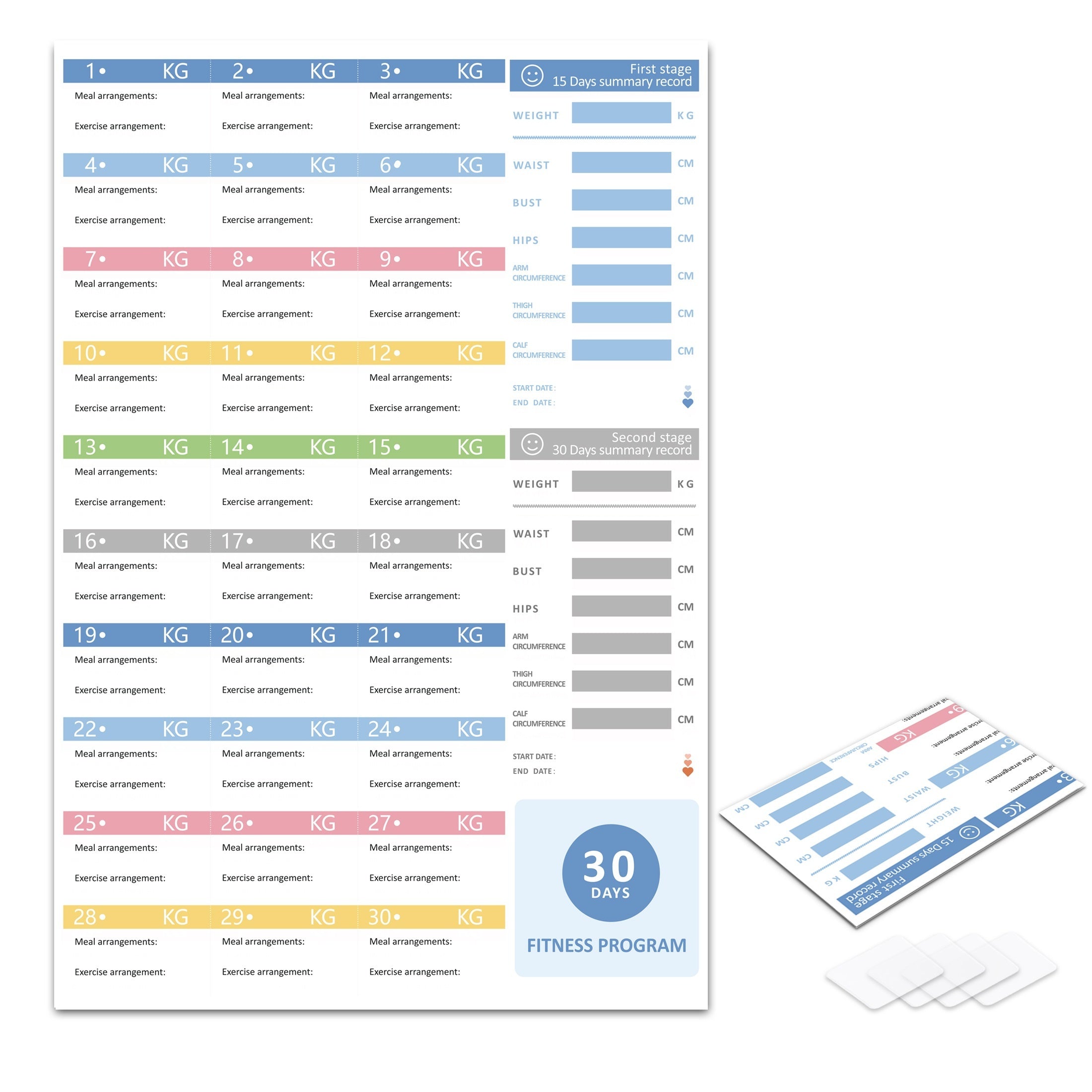 Fitness Weight Loss Planner 30 Days Gym Exercise Diary and Weight Loss Plan