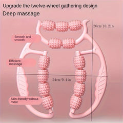 21 Wheels 360 Yoga Massage Roller Leg Clip for Muscle Relaxation