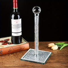 Crystal Crushed Rhinestone Paper Towel Holder for Kitchen and Bathroom