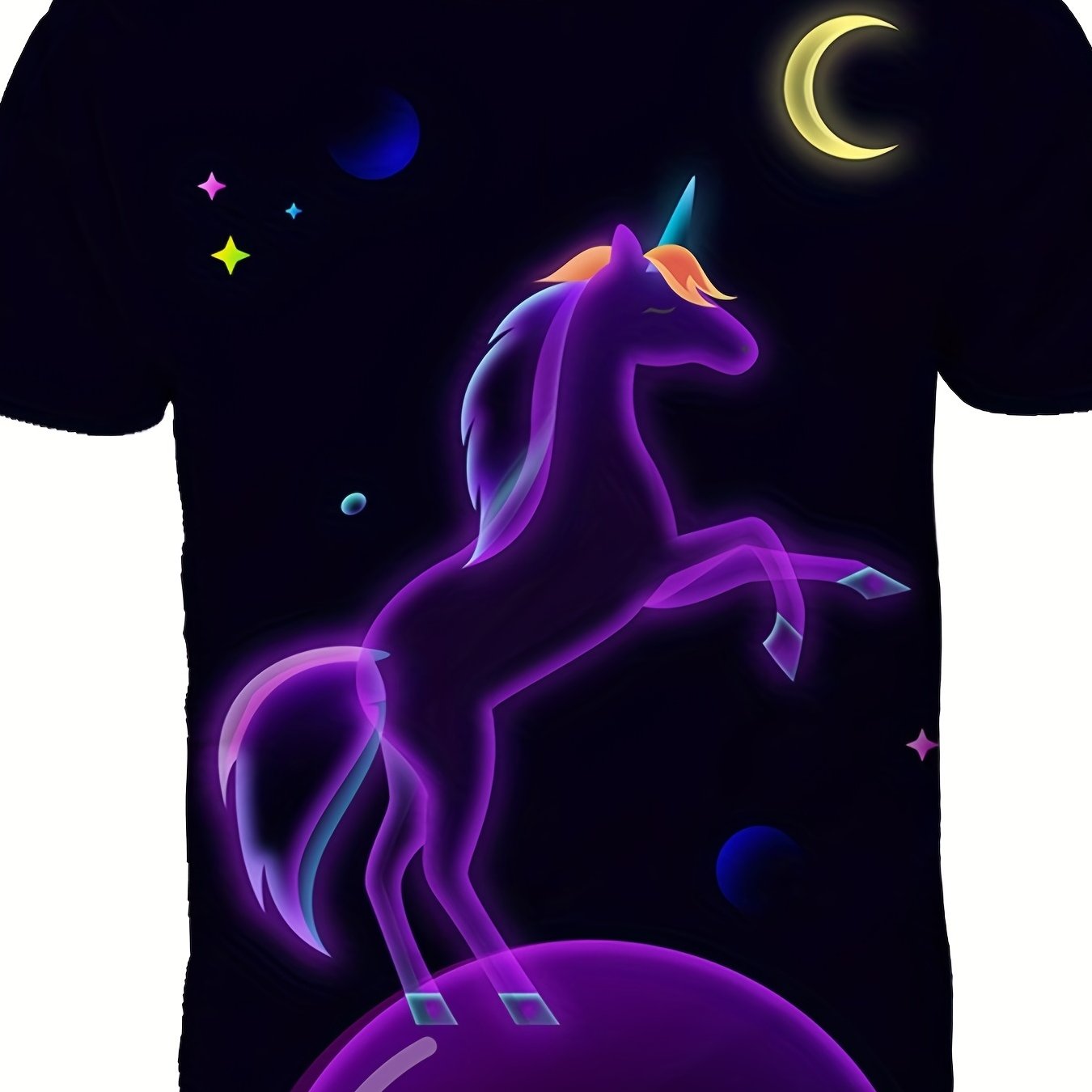 Adorable Pony Graphic T Shirt for Girls 3D Digital Print Short Sleeve Tee
