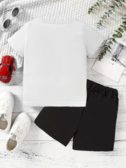 Boys Game Console Print T shirt & Shorts Set for Summer