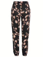 Floral Print Joggers Drawstring Pants Spring/Summer Women's Clothing