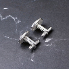 2pcs Men's Letter Pattern Groom Cufflinks Buttons