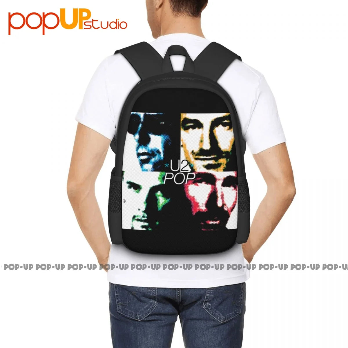 1997 U2 Tour 01 Backpack Large Capacity Vintage Art Print Sports Bag