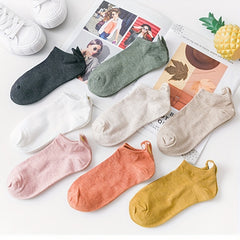 10 Pairs Heart Print Low Cut Ankle Socks Women's Stockings
