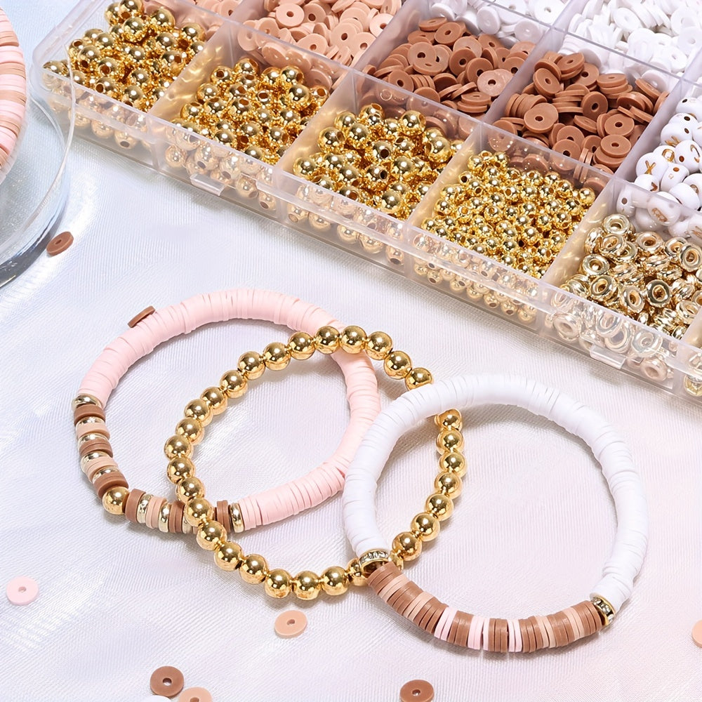 Boho Clay Beads Bracelet Kit Friendship Bracelet Making Kit For Women
