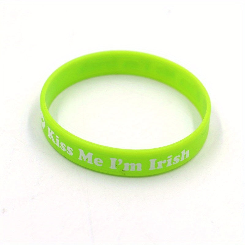 Green Shamrock Silicone Bracelet: St Patrick's & Everyday Wear