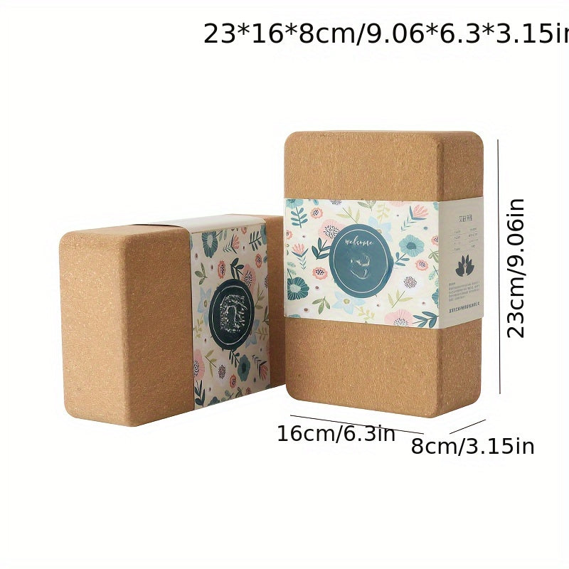 1pc Cork Yoga Brick High density And Non shedding Yoga Block
