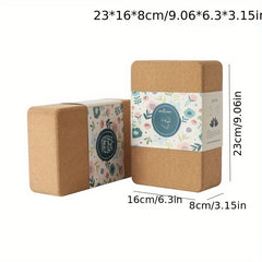 1pc Cork Yoga Brick High density And Non shedding Yoga Block
