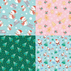 DIY Album Scrapbook Paper 6 inch Christmas Theme Background