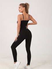 Seamless Yoga Sports Cami Jumpsuit Tummy Control Butt Lifting Skinny Shaping