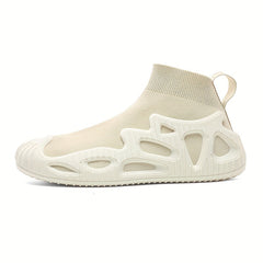 Men's Knitted Slip On Casual Shoes Lightweight Shock Absorbing Sock Shoes