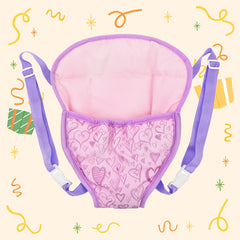 Adjustable Strap 14 18 Inch Doll Backpack with Heart Rainbow & Floral Patterns